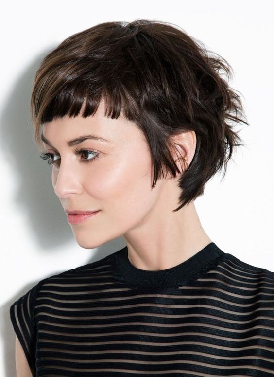 Women Hairstyles For Short Baby Bangs Haircut With Bangs