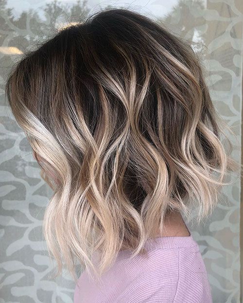 10 Stylish Short Wavy Hairstyles With Balayage Short Haircuts 2020