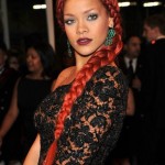 Rihanna Long Braided Hairstyles 2012