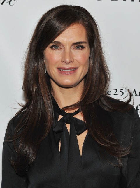 Brooke Shields Long Straight Hairstyles For Women Pop Haircuts
