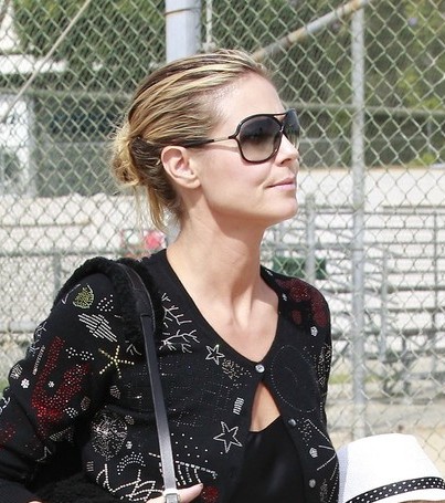 Heidi Klum Casual Updo Hairstyle 2013 for Medium Hair