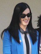Katy Perry Black Sleek Long Straight Hairstyles 2013