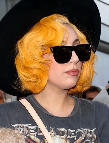 Lady Gaga Short Curly Hairstyles 2013