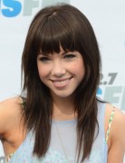 Carly Rae Jepsen,Blunt, Bangs Hairstyles for Straight Hair