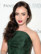 Lily Collins Curly Hairstyle for Long Hair