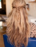 Messy Fishtail braid, Half-up, Half-down Hairstyles, Long Hair