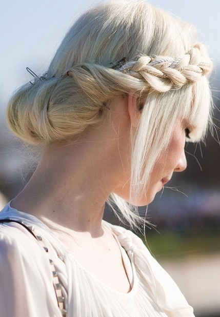 Milkmaid Braid for Long Hair,Bun Hairstyles