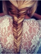 Lace Backs and Fish Tail Braids, Straight Hair