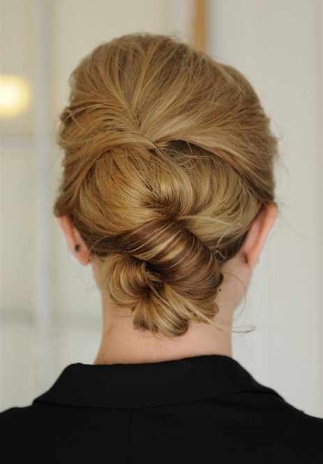 Simple Knot Updo Hairstyle