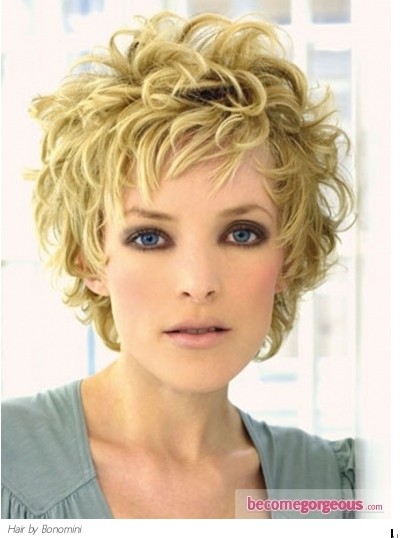 Summer Hairstyles for Short Hair, Messy Curly Haircut