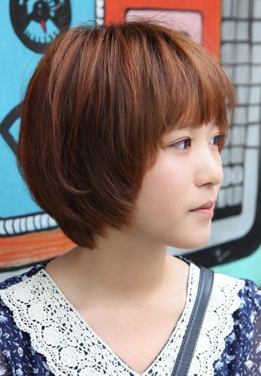 Asian Hairstyles for Girls, Short Straight Hair