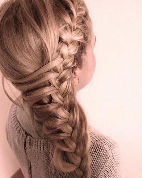 Big, Side Braid Hairstyle