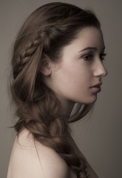 Lovely messy side braid