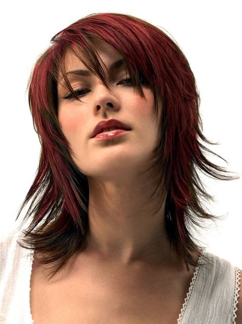 Medium Length Haircuts for Thick Hair, Red Hair Styles