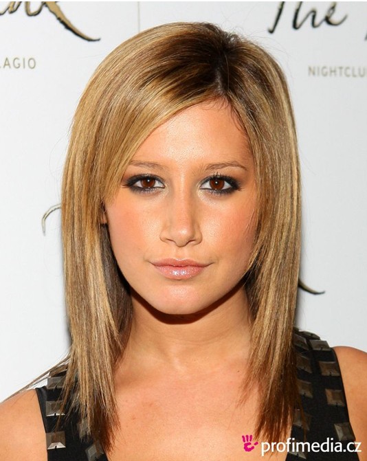 2014 Easy, Medium Straight Haircut, Ashley Tisdale Hair