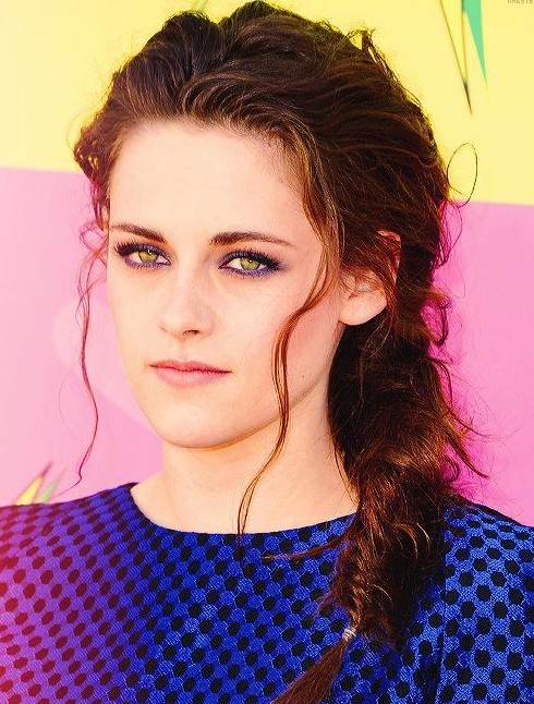 Cute Fishtail Braided Hairstyle, Kristen Stewart Hair