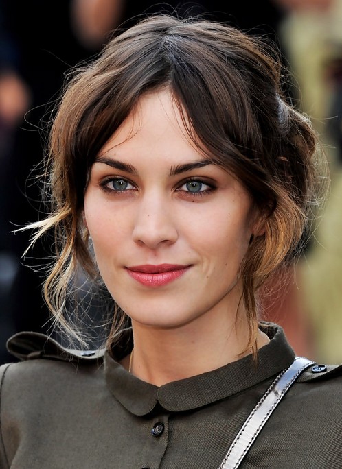 Alexa Chung Updo Hairstyle: Loose Bun for Prom