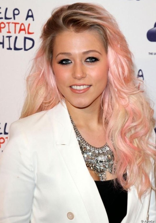 Amelia Lily Long Hairstyles: Stylish Pink Color