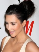 Kim Kardashian Long Hairstyles: High Voluminous Updo Hairstyle