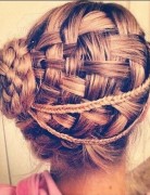 2014 Braided Updo Hairstyles for Prom: Basket weave updos