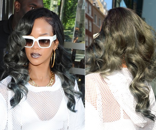 2014 Rihanna Hair Styles: Bouncy Waves for Long Hair