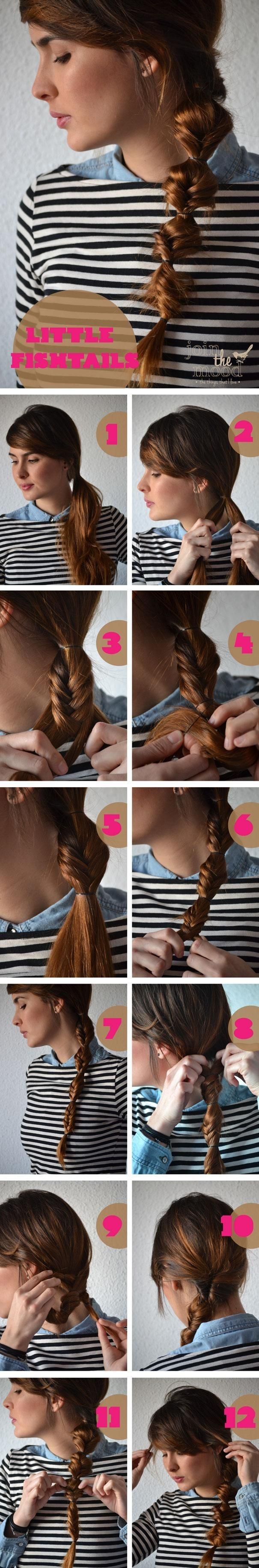 Ponytail Hairstyles Tutorials: Little Fish Ponytails