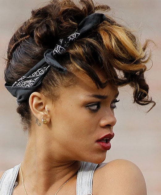 Rihanna Hairstyles: Casual Updos for Long Hair