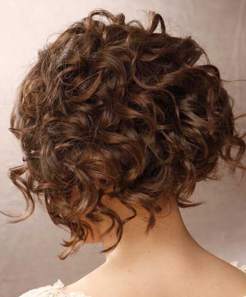 15 Chic Short Haircuts: Short Curly Hairstyle Back View