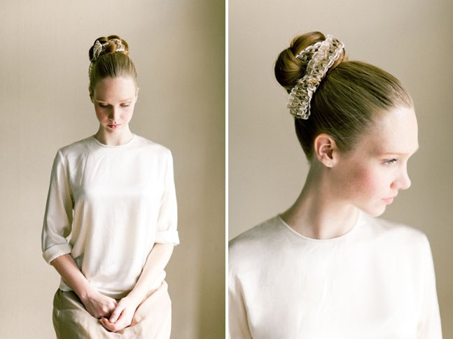 Fabric Bun Hair Tutorial: Wedding Braided Updo Hairstyle