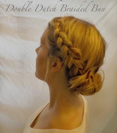 Updo Hairstyles Tutorial: Double Dutch Braided Bun Updos