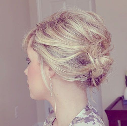 Messy Updo For Short Hair