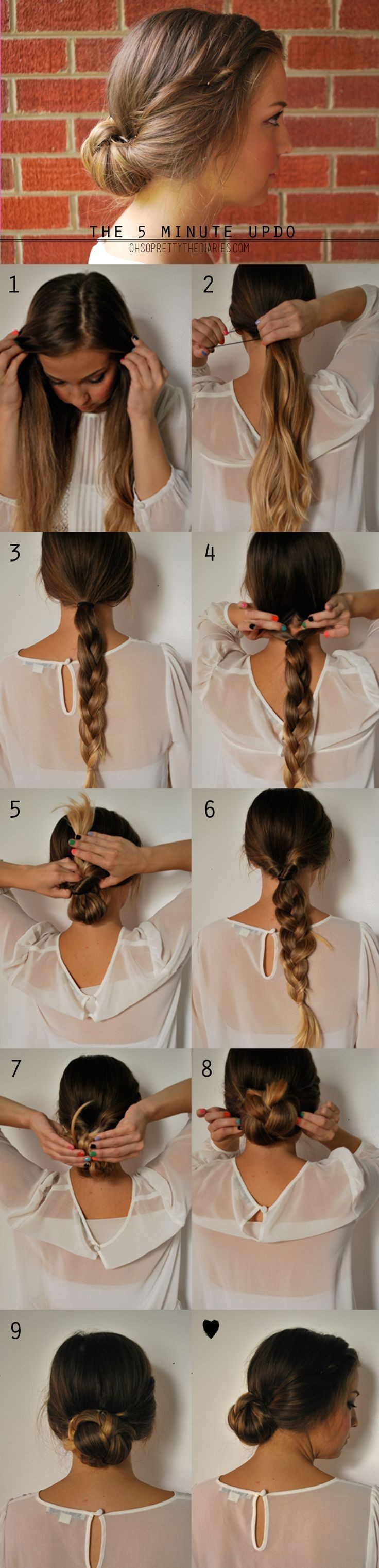 5 Minute Updo Hairstyle Tutorial