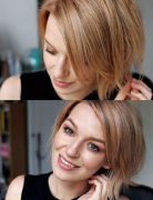 Balayage Short Hairstyles for Thick Hair - Beautiful Rose Gold Color