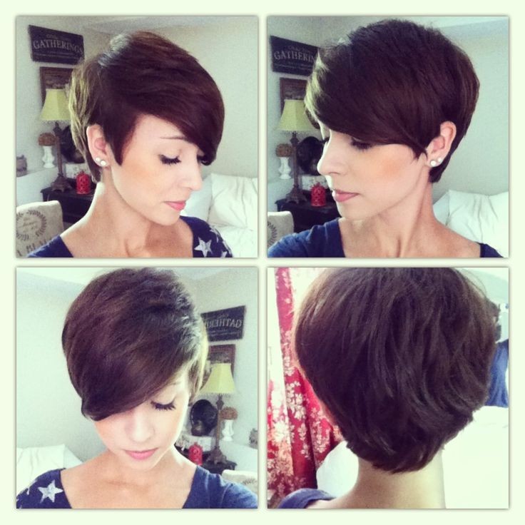 Bouncy Pixie Haircuts: Side, Front and Back View