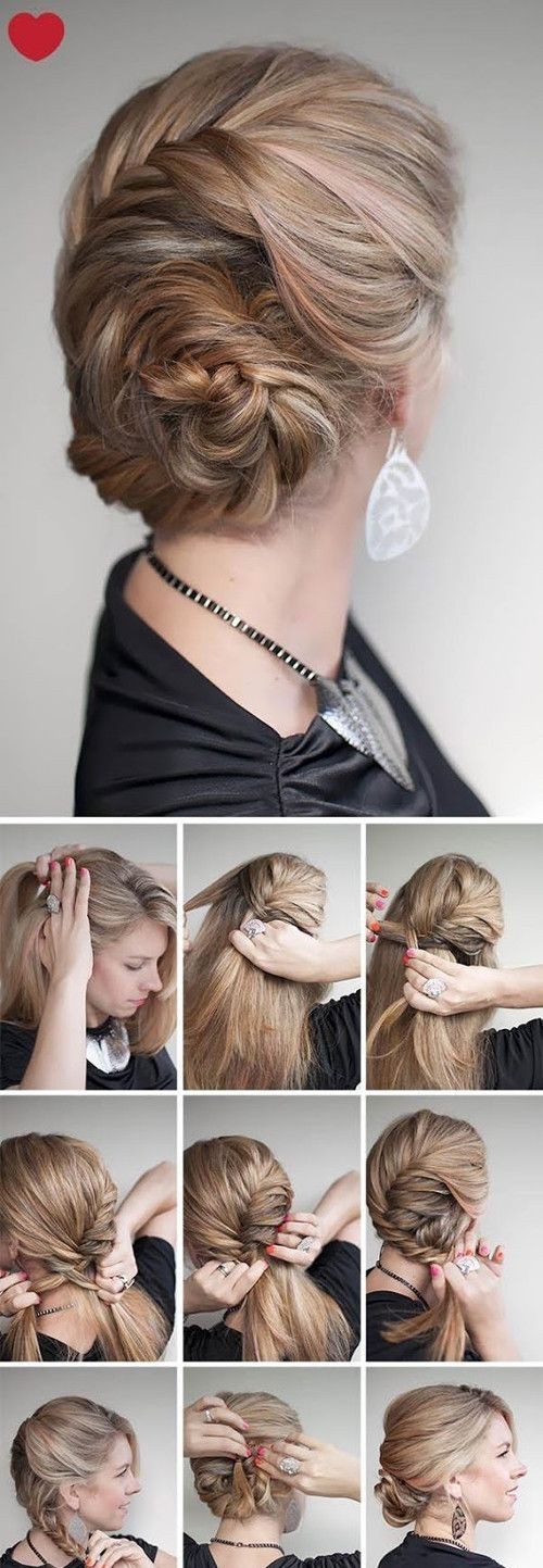 Cute Hairstyle Tutorial: Braids Updos for Women