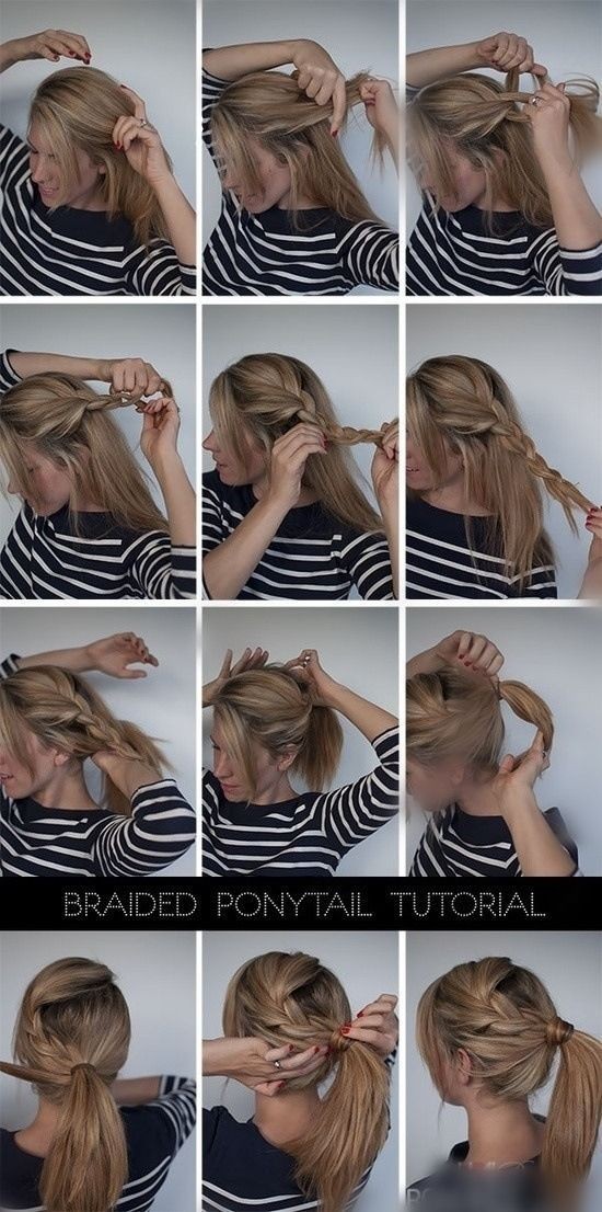 Office Hairstyles for Women: Braided Ponytail Tutorial