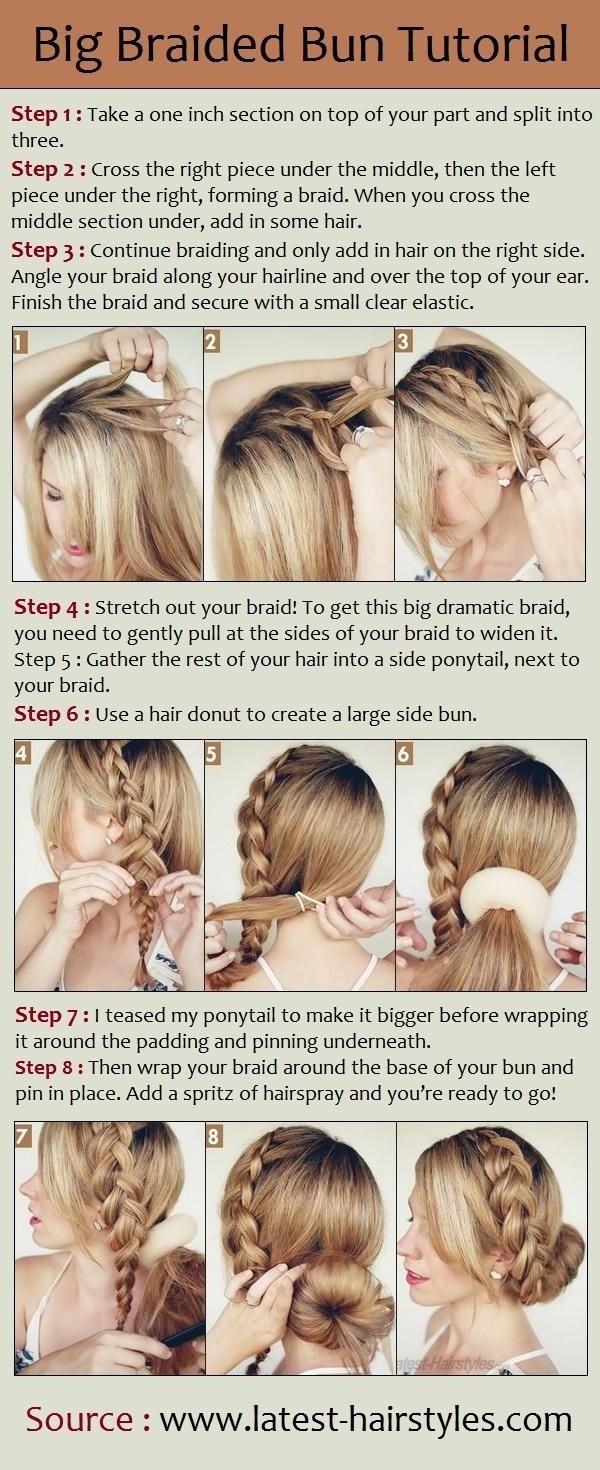 holiday hairstyles tutorials: braided bun updos - popular