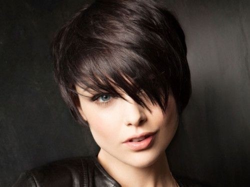 Ladies Short Hairstyles for Thick Hair: Full Bangs