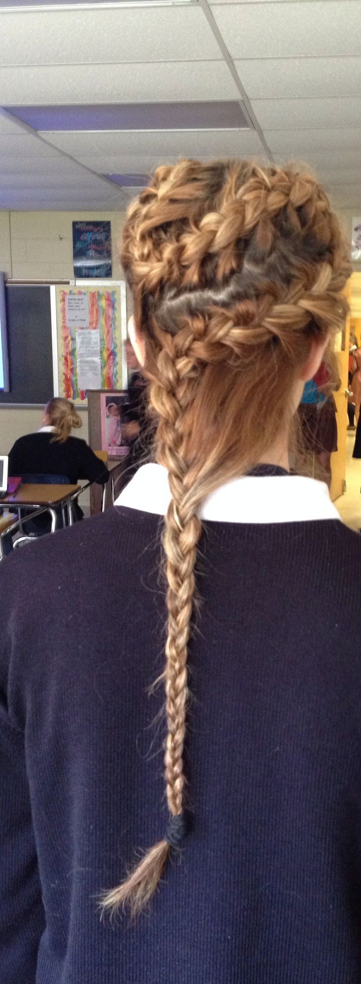 Cool Curvy French Braid with Regular Braid for Long Hair