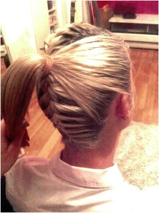 French Braid In Back and On Top with A Ponytail In Back
