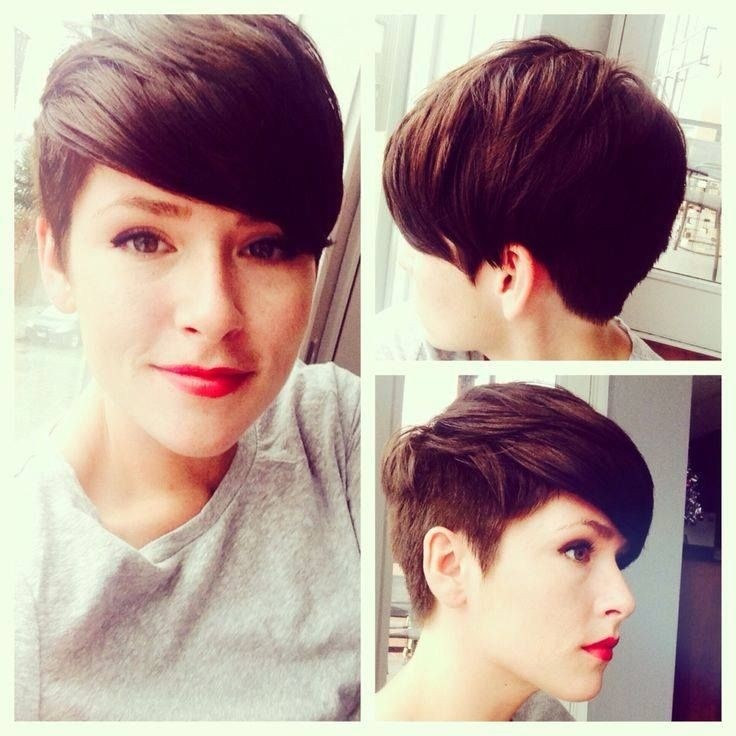 Trendy Short Hairstyles for Girls: Shaved Pixie Haircut with Bangs