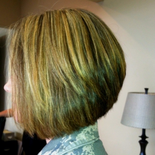 A Line Bob for Thick Hair