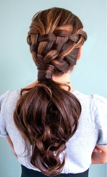 Beautiful Braided Ponytail Hairstyle for Women