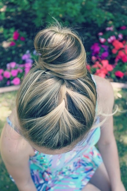 French Braid Bun Updos