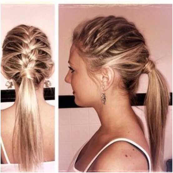 Long Straight Hairstyles for Braided Ponytail: Summer Hairstyles Ideas