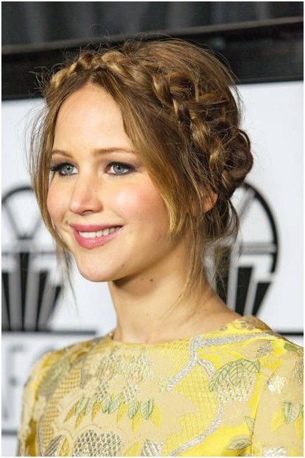 Rope Braid Updos: Jennifer Lawrence Long Hairstyles