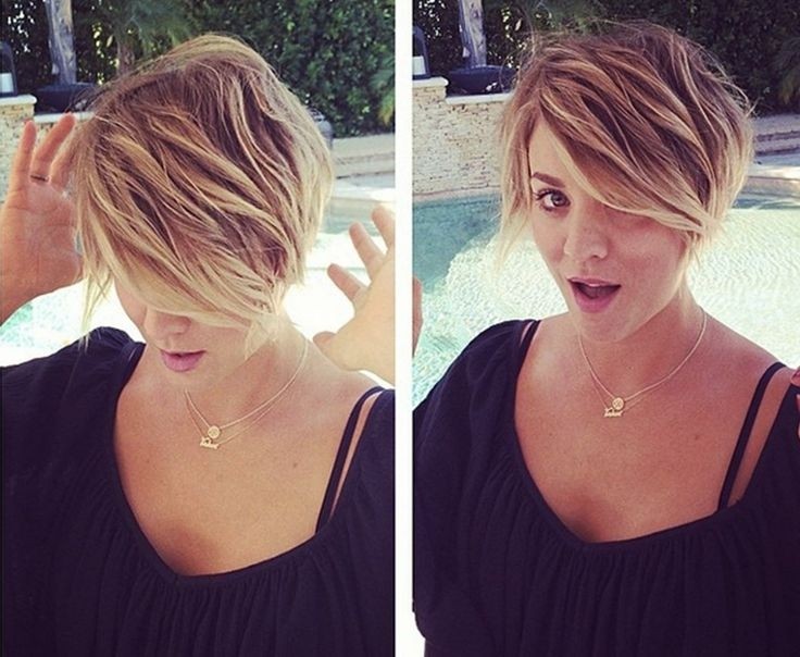 Kaley Cuoco Gets Dramatic Pixie Haircut: Messy Hairstyles