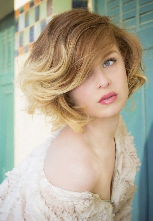 Short Ombre Hair: Ombred Bob Hairstyle with Bangs