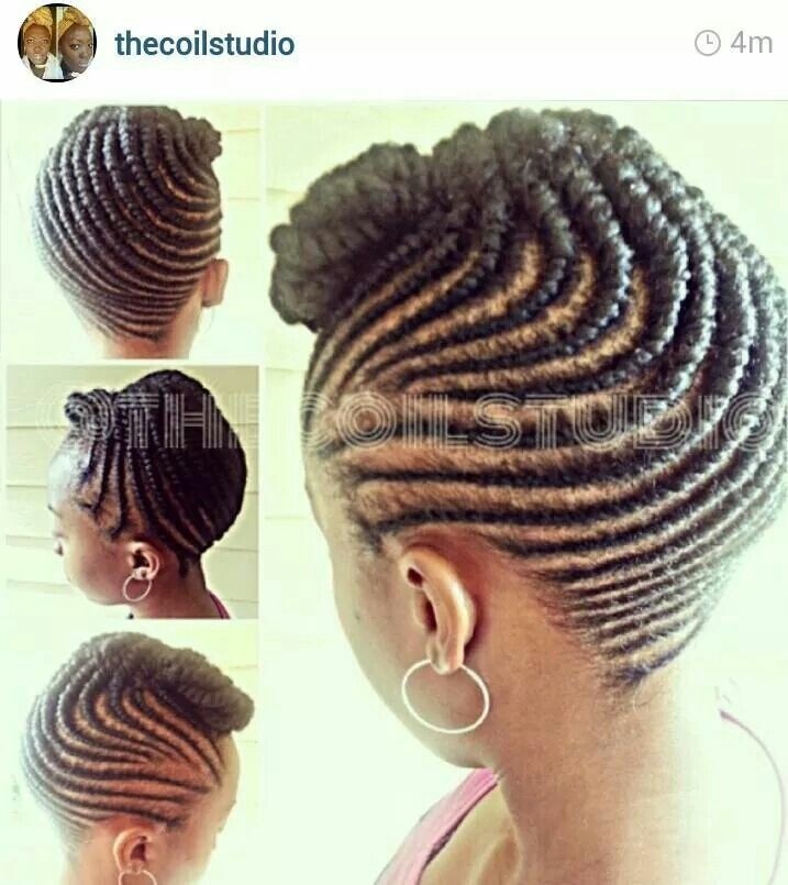 African Hair Braiding: Flat Twist Updo