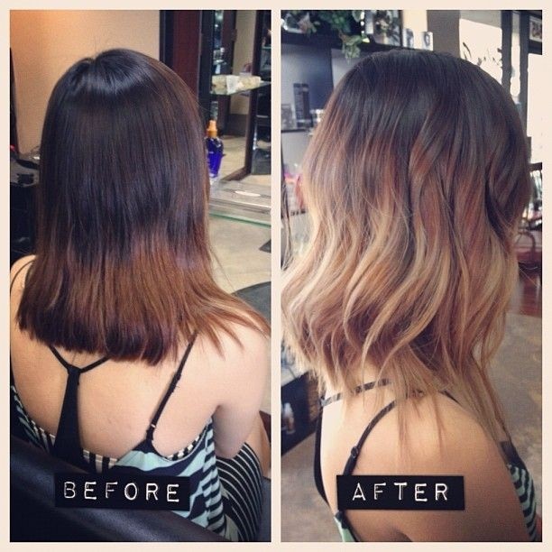 Medium Layered Hairstyles with Ombré Hair